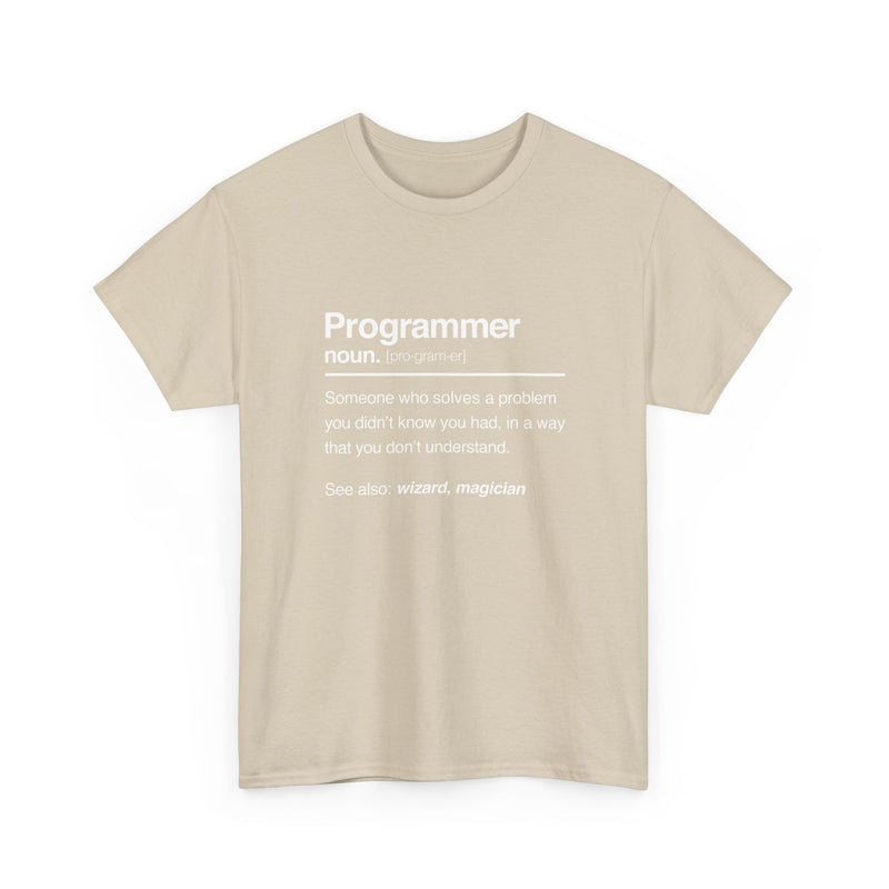 Programmer Noun Coding T-Shirt - Nerd Shirt - It Shirt - Regular Unisex Crewneck T-Shirt