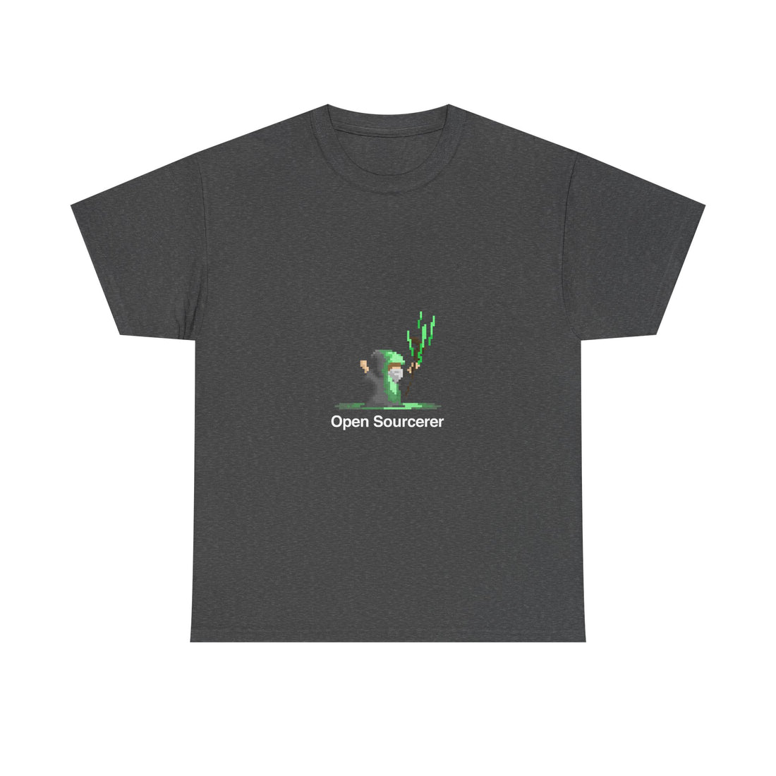 Open Sourcerer Geek T-Shirt, Nerd Shirt, Pixel Art Mage Tee, Retro Gaming Shirt, Programmer Gift, Tech Humor Top, Coding Wizard Tee