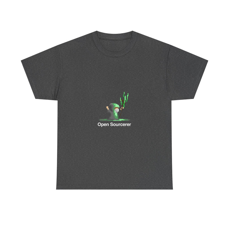 Open Sourcerer Geek T-Shirt, Nerd Shirt, Pixel Art Mage Tee, Retro Gaming Shirt, Programmer Gift, Tech Humor Top, Coding Wizard Tee