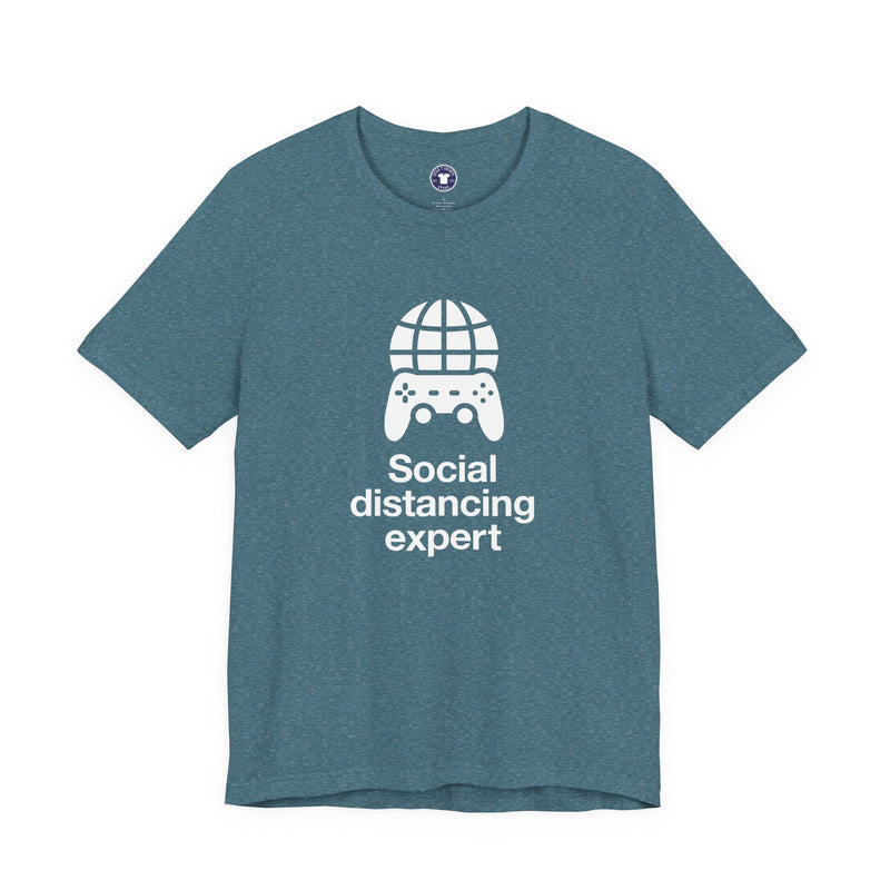 Social Distancing Expert - Premium Unisex Crewneck T-Shirt
