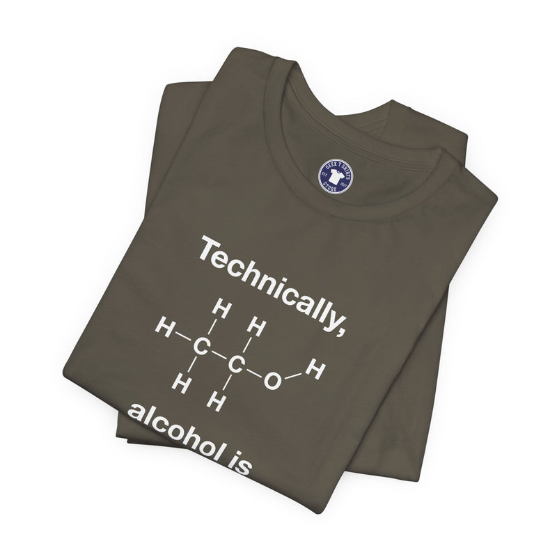 Technically Alcohol Is A Solution - Premium Unisex Crewneck T-Shirt