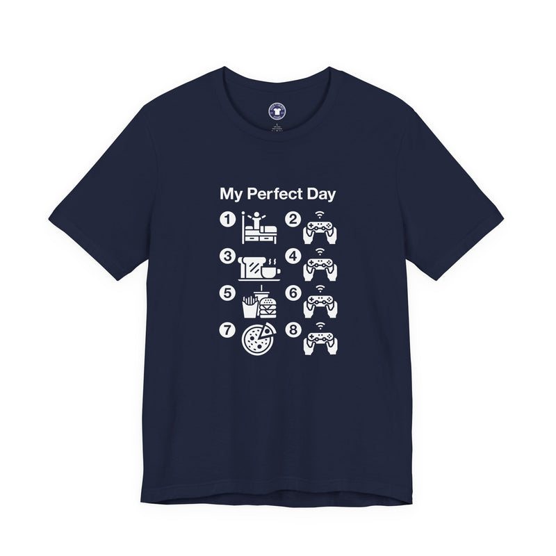My Perfect Day Gaming - Premium Unisex Crewneck T-Shirt