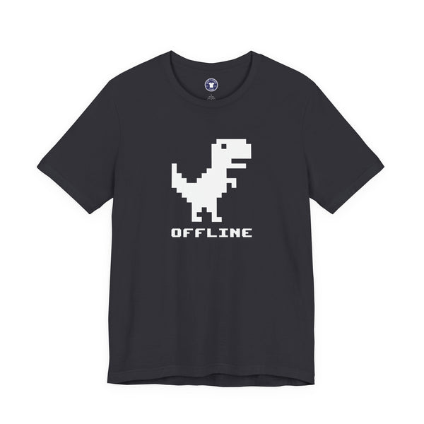 Offline - Pixelated Dinosaur Error Message - Premium Unisex Crewneck T-Shirt