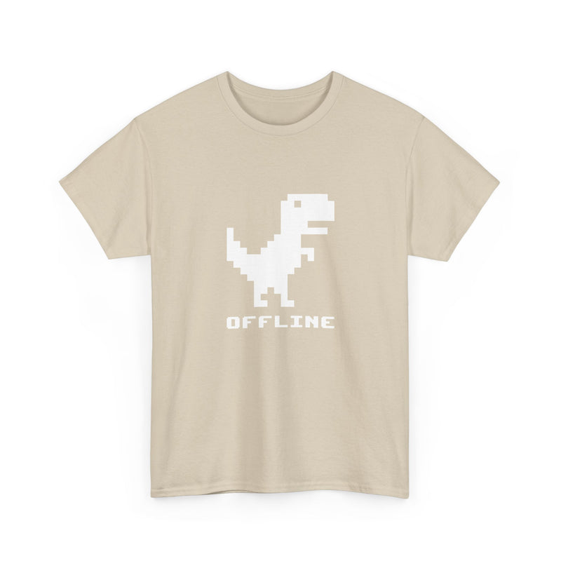 Offline - Pixelated Dinosaur Error Message - Regular Unisex Crewneck T-Shirt
