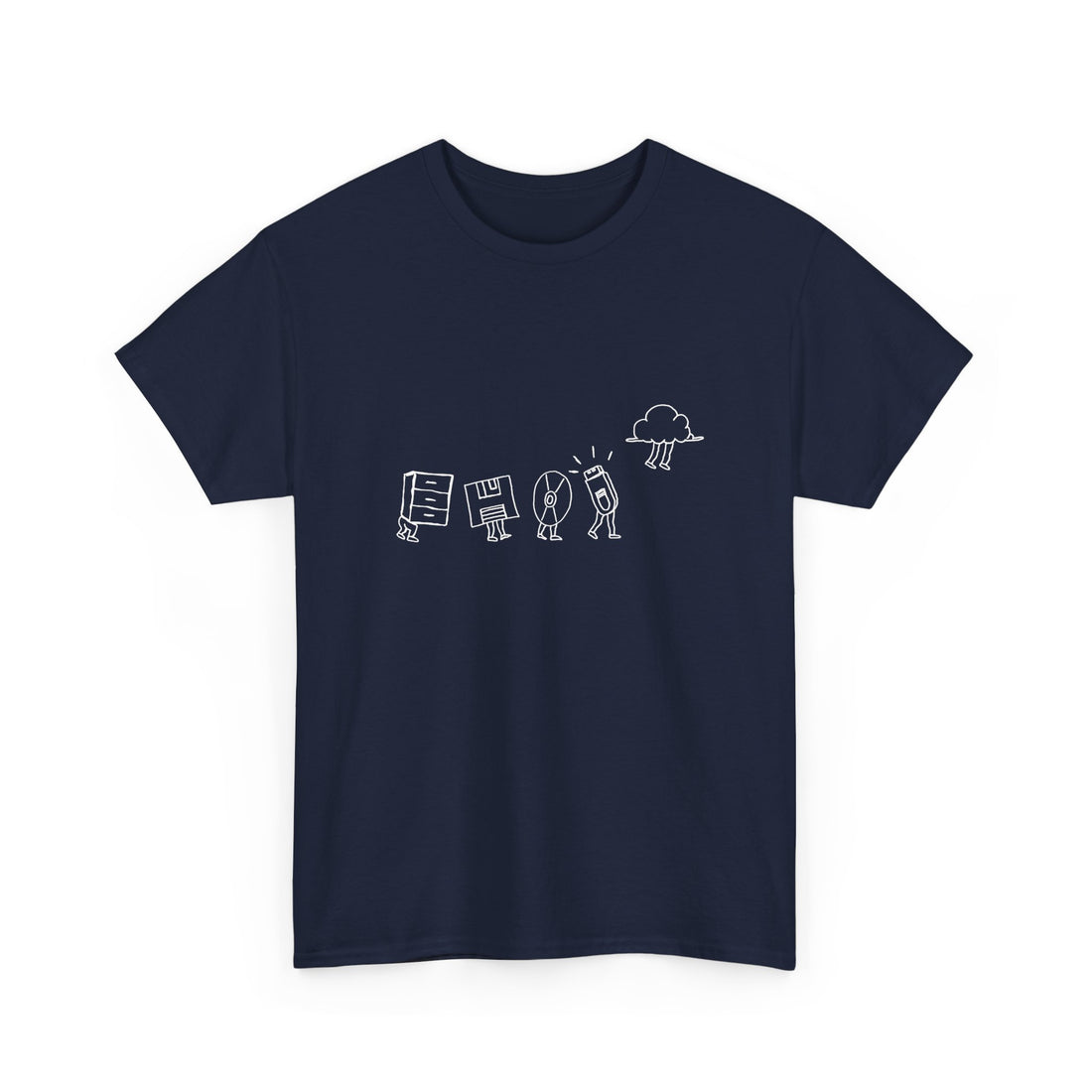 Computer Storage Evolution Cloud - It Coding - Regular Unisex Crewneck T-Shirt