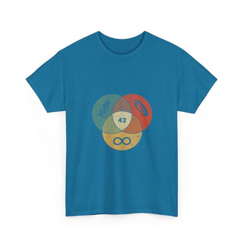 42 T-Shirt Hitchhikers Guide to the Galaxy Shirt Science Infinity DNA Galaxy Tee Geek Humor Gift Sci-fi Nerd Present Top