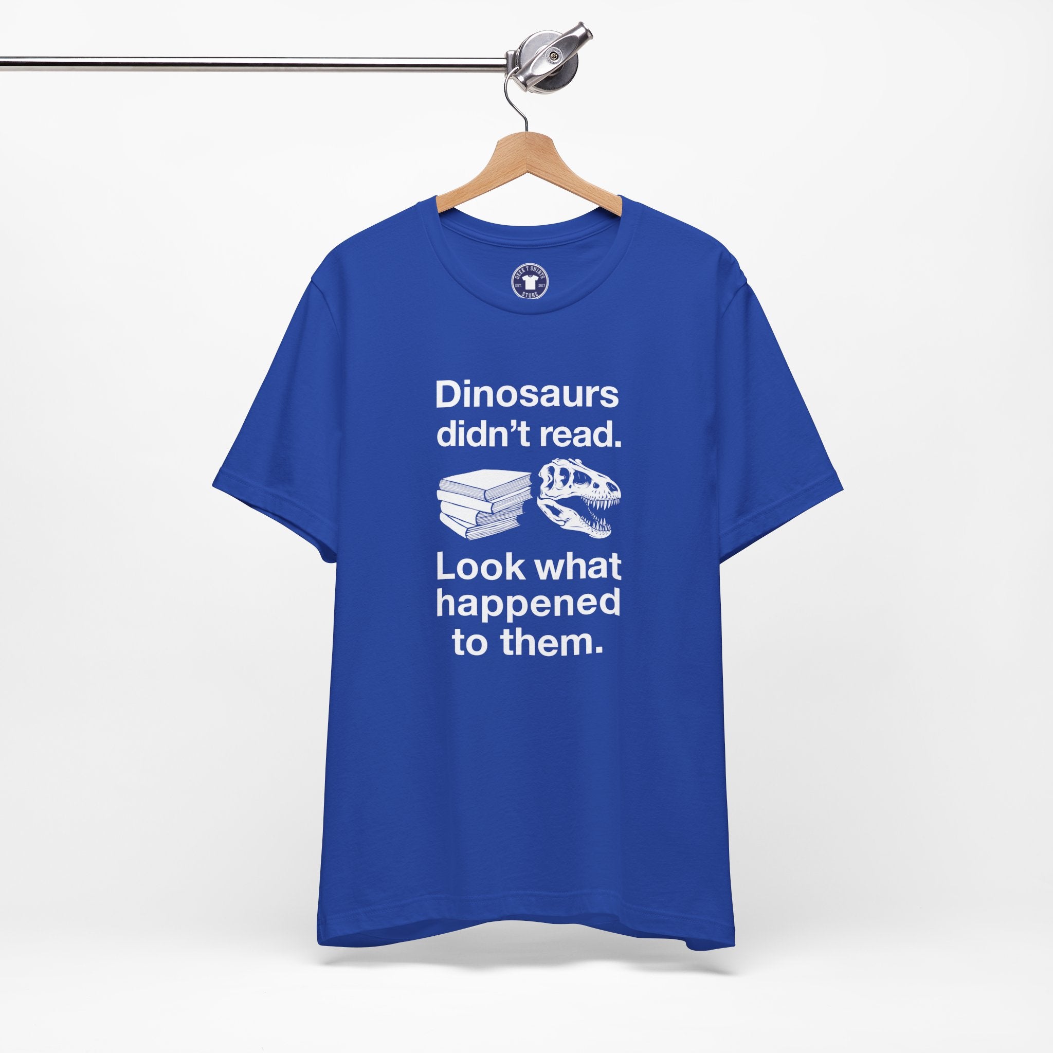Dinosaurs Didn’t Read - Premium Unisex Crewneck T-Shirt