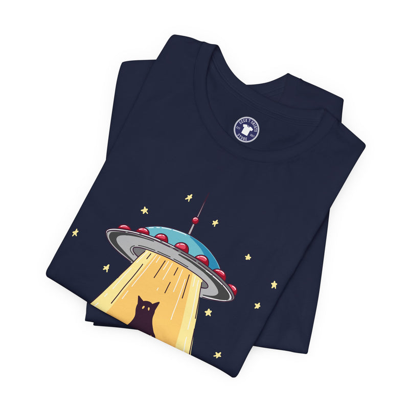 Cat Ufo Abduction - Ufo Shirt - Premium Unisex Crewneck T-Shirt