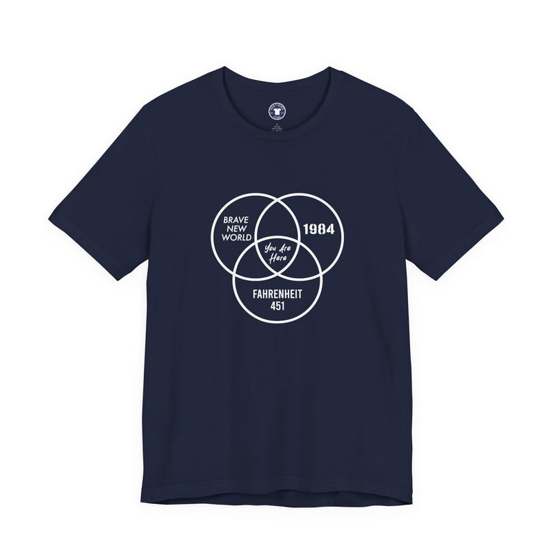 You Are Here - Dystopian Books - Premium Unisex Crewneck T-Shirt