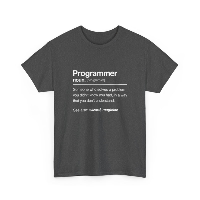 Programmer Noun Coding T-Shirt - Nerd Shirt - It Shirt - Regular Unisex Crewneck T-Shirt