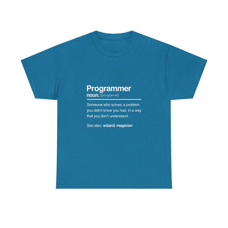 Programmer Definition T-shirt, Geek T-Shirt, Nerd Shirt, Coding Humor Tee, IT Gift, Tech Lover Apparel, Funny Programmer Shirt