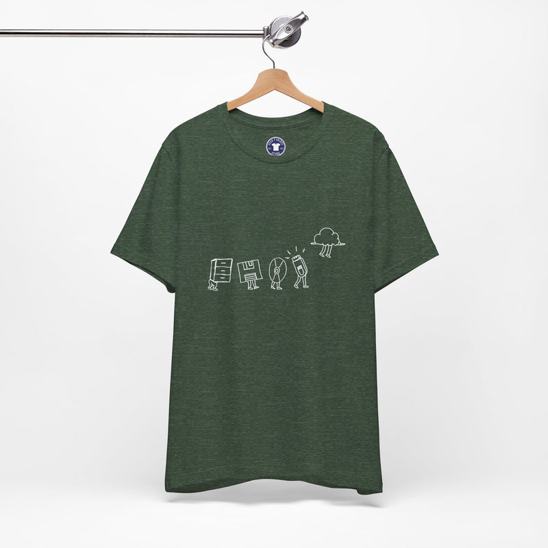 Computer Storage Evolution Cloud - It Coding - Regular Unisex Crewneck T-Shirt