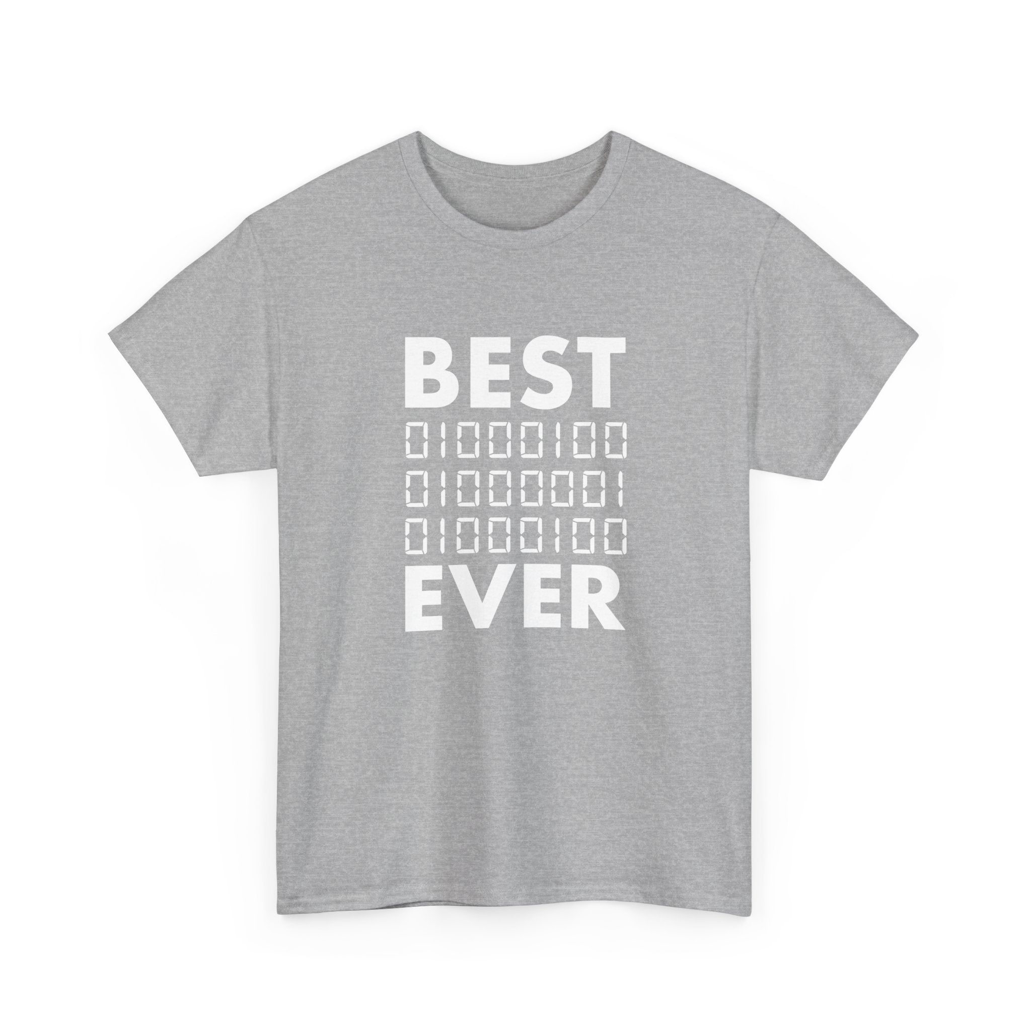 Best Dad Ever In Binary Code - Regular Unisex Crewneck T-Shirt