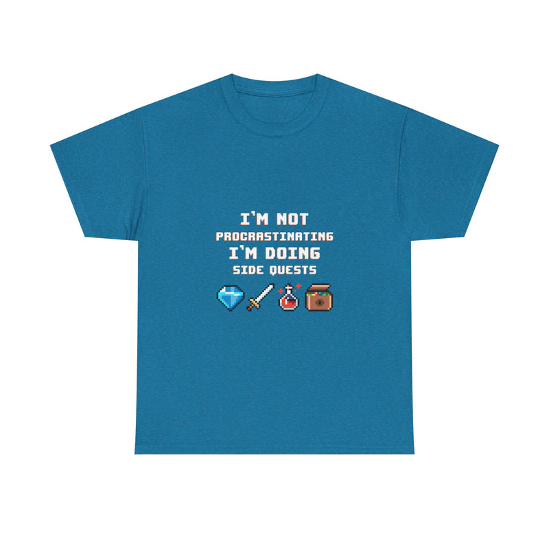 I'm Not Procrastinating T-Shirt, Gamer Tee, Side Quest Shirt, Geek T-Shirt, Nerd Shirt, Video Game Humor, Pixel Art Gift, Casual Wear