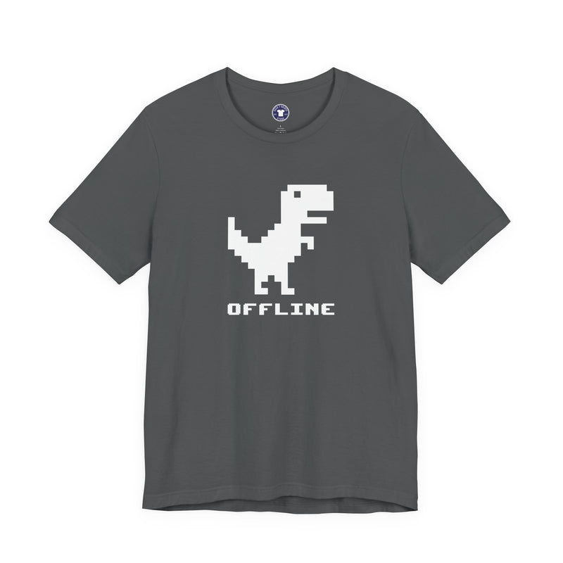 Offline - Pixelated Dinosaur Error Message - Premium Unisex Crewneck T-Shirt