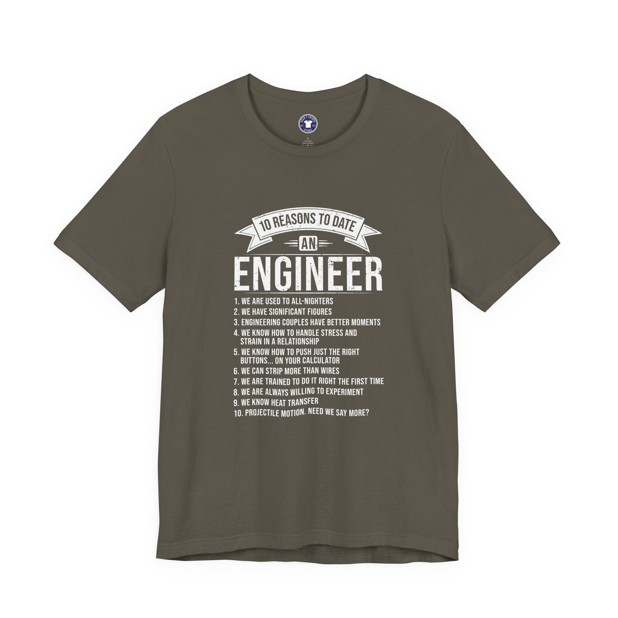 10 Reasons To Date An Engineer Funny Engineering - Premium Unisex Crewneck T-Shirt