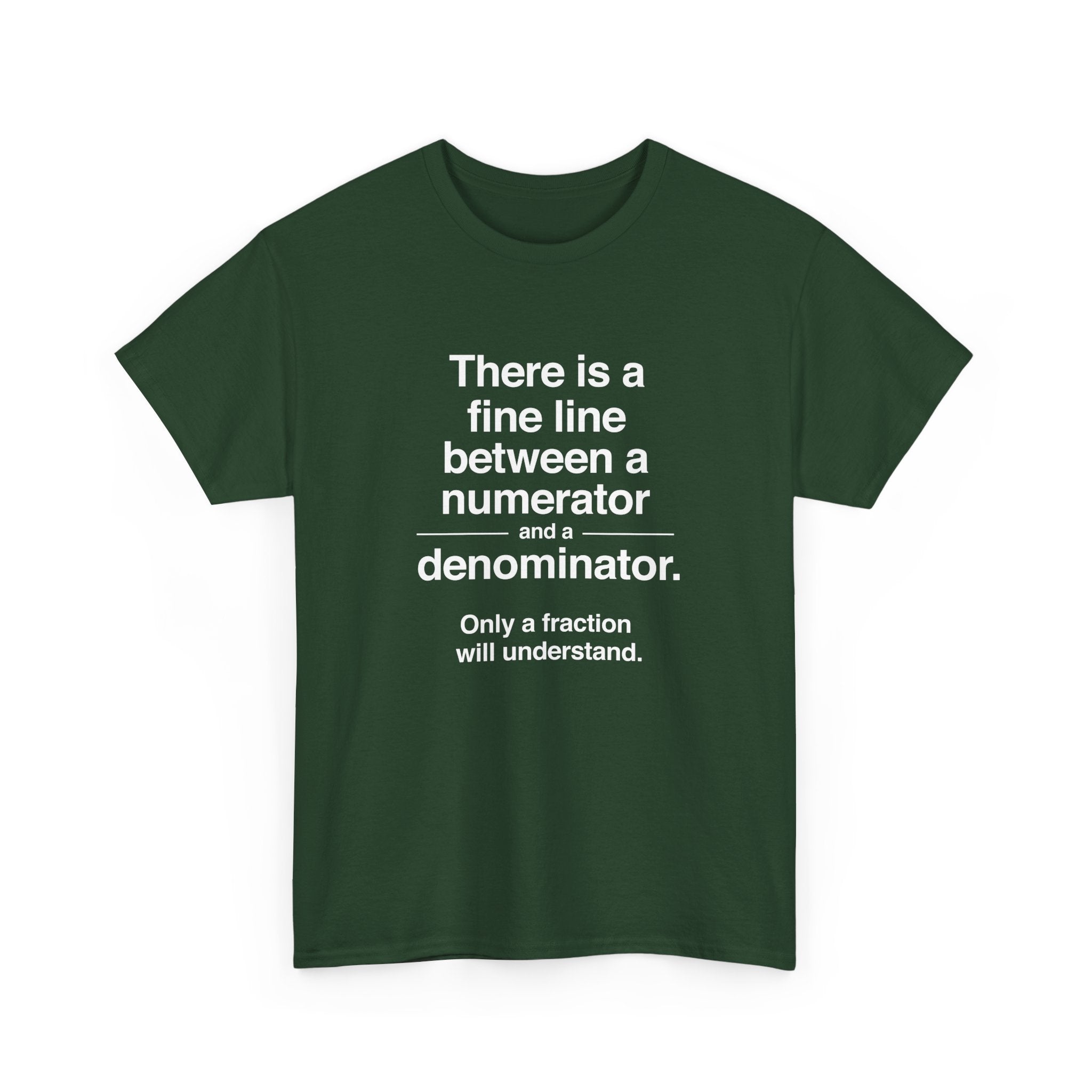Funny Numerator Denominator Math Shirt -  Unisex Crewneck T-Shirt