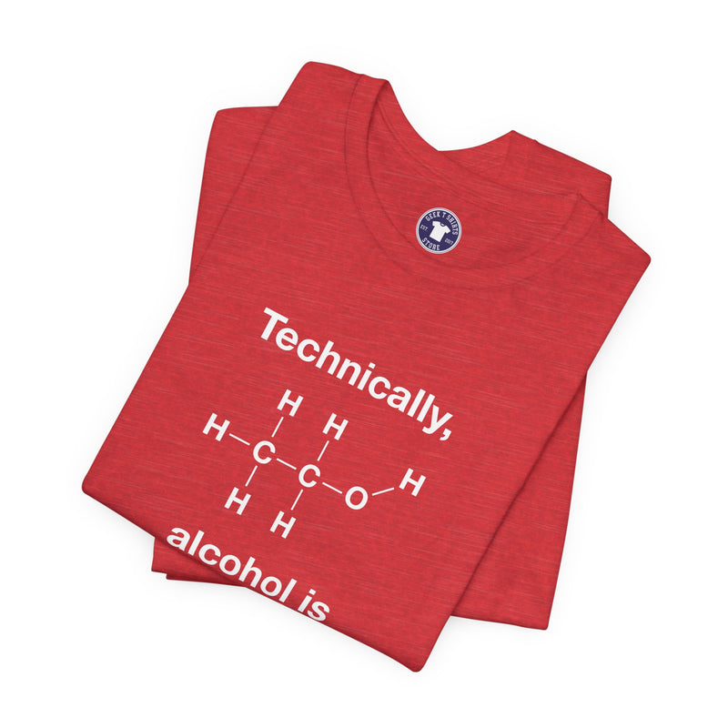 Technically Alcohol Is A Solution - Premium Unisex Crewneck T-Shirt