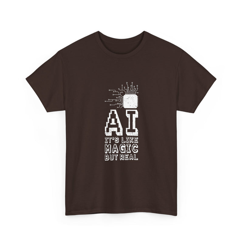 AI Magic T-Shirt, Circuit Tech Tee, Geek T-Shirt, Nerd Shirt, Futuristic Design, Innovation Gift, Science Apparel, Tech Humor Shirt