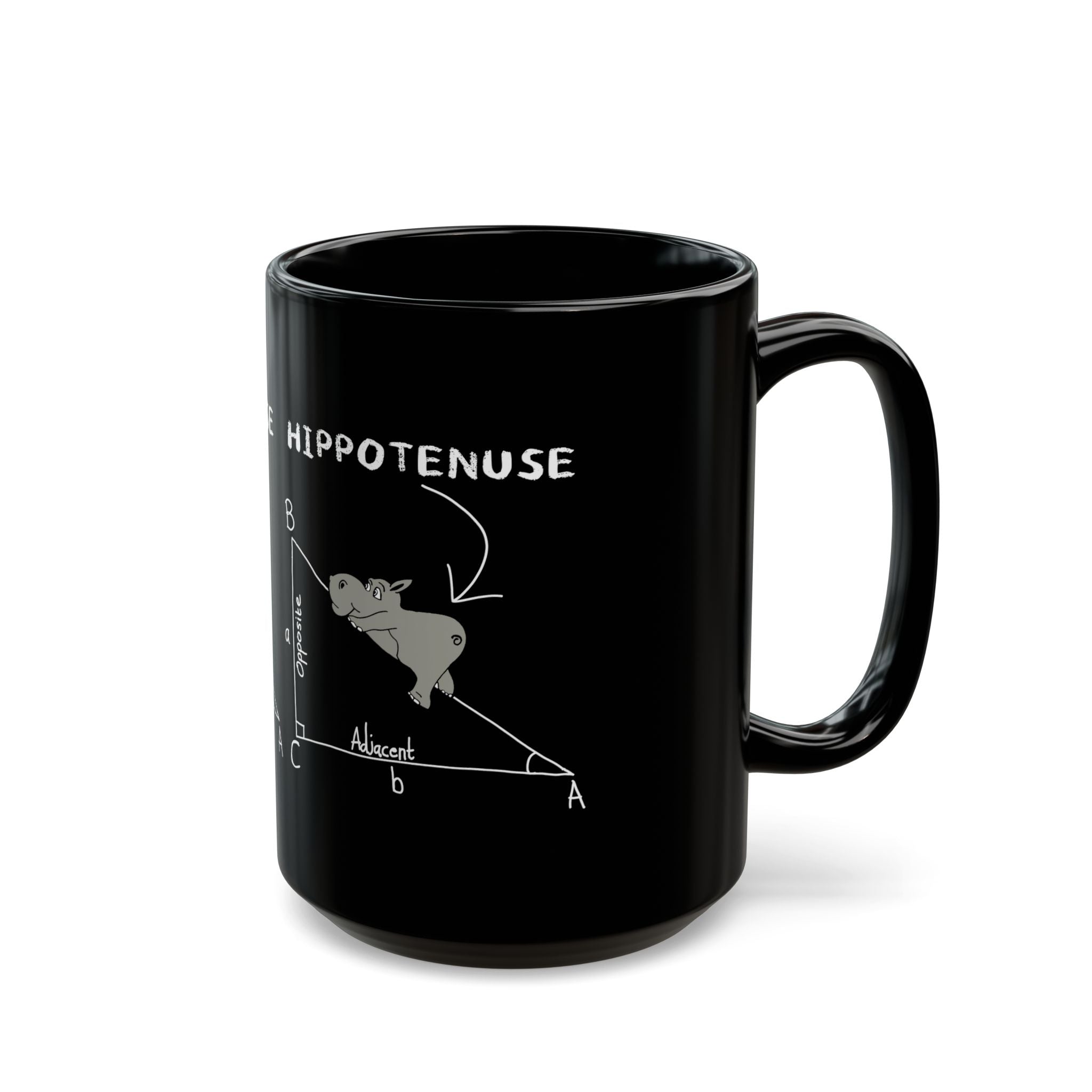 Geometry Hippotenuse Hypotenuse - Black Glossy Mug