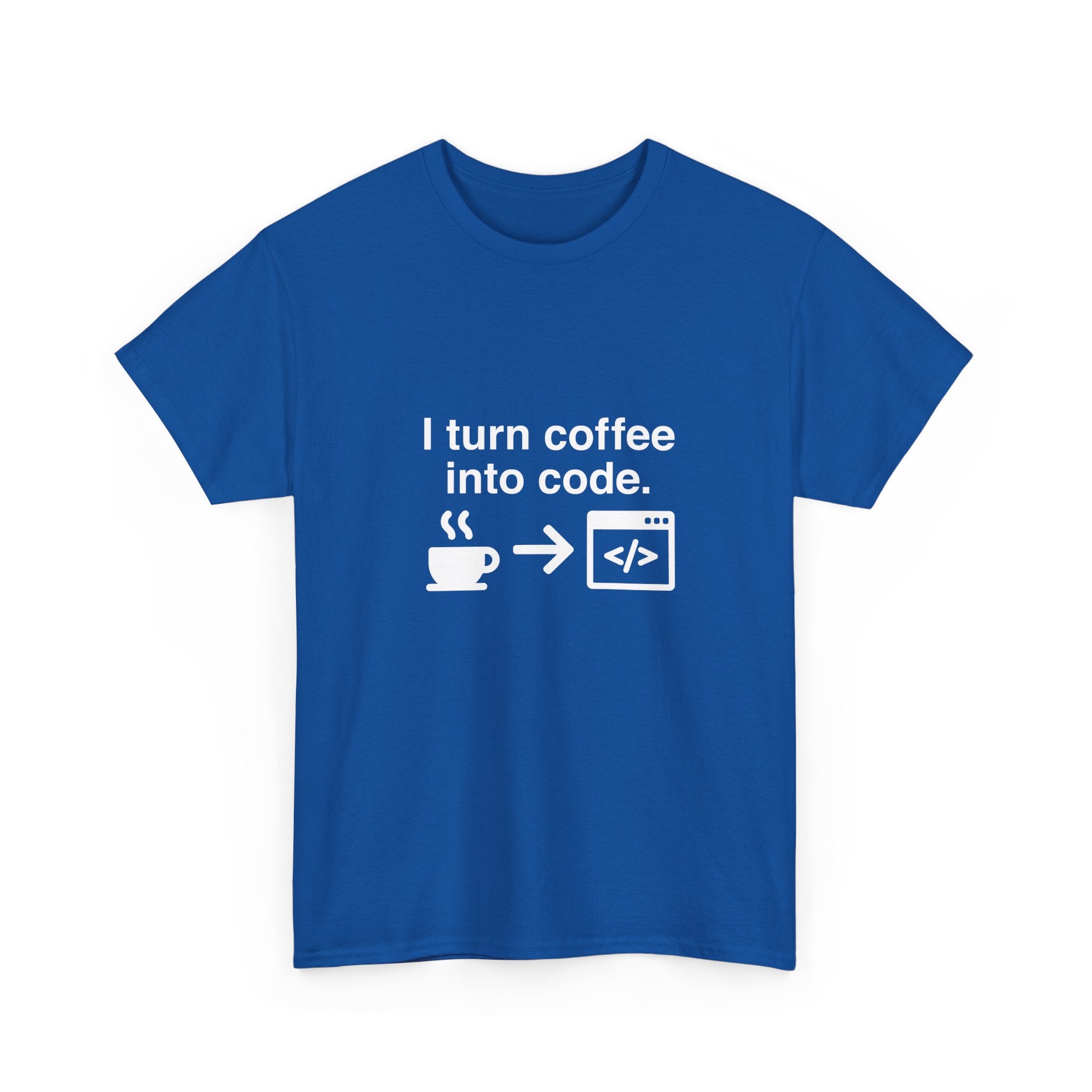 I Turn Coffee Into Code - Coder Shirt -  Unisex Crewneck T-Shirt