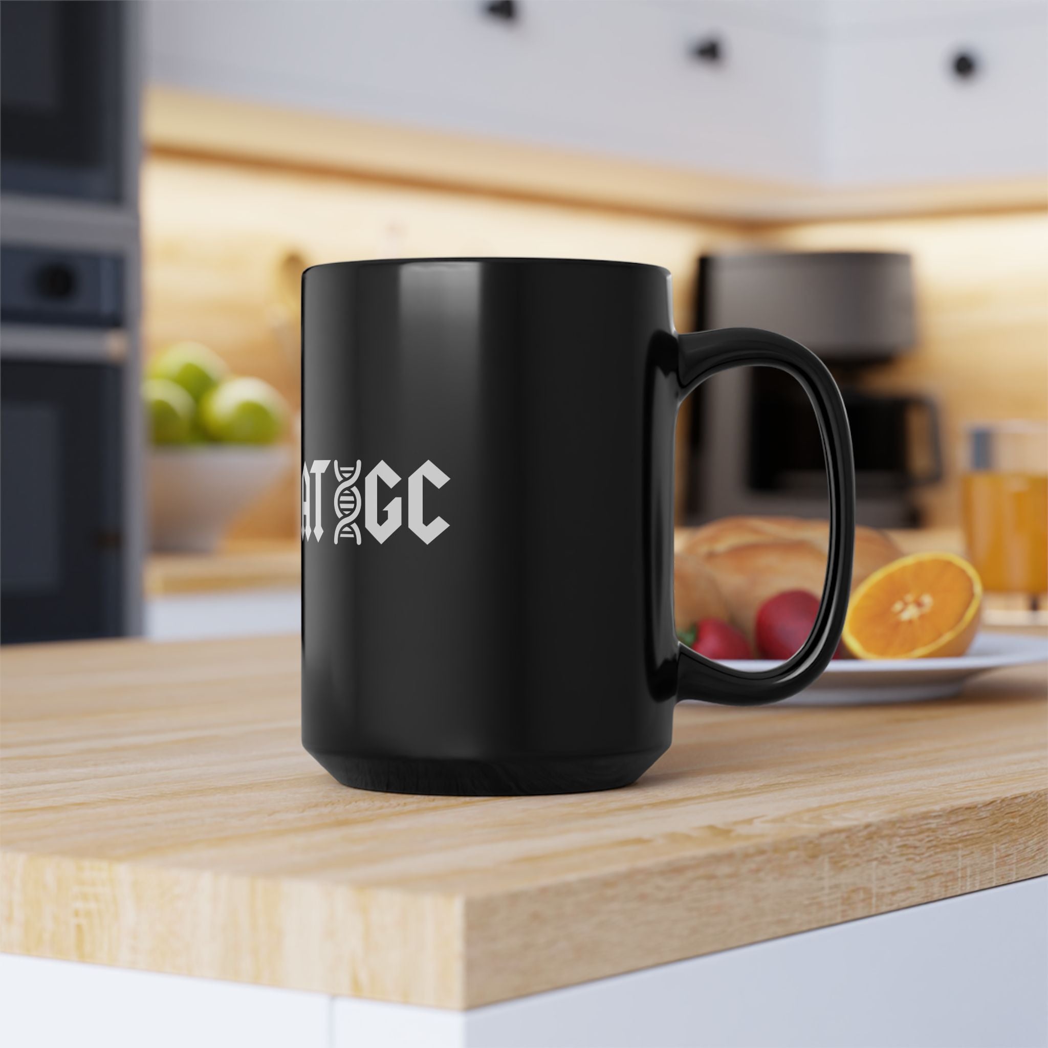 ATGC Dna Molecule - Black Glossy Mug