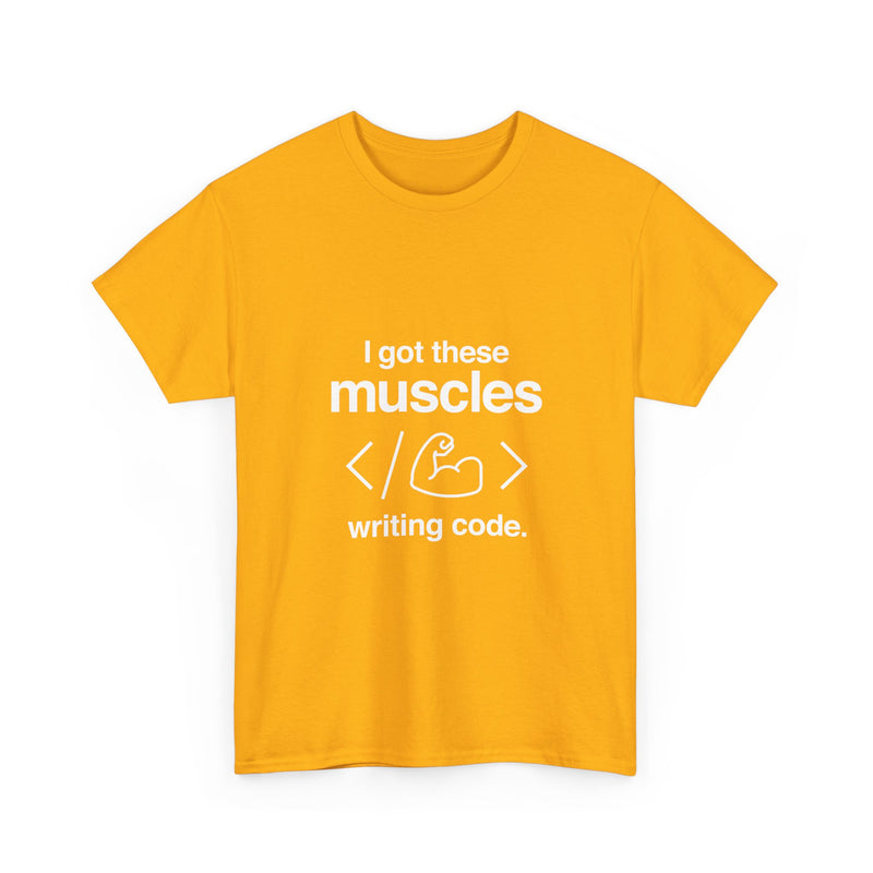 Coding Muscle T-shirt, Programmer Humor Tee, Geek T-Shirt, Nerd Shirt, Tech Gift, Developer Shirt, Funny Coding Apparel, Programmer Present