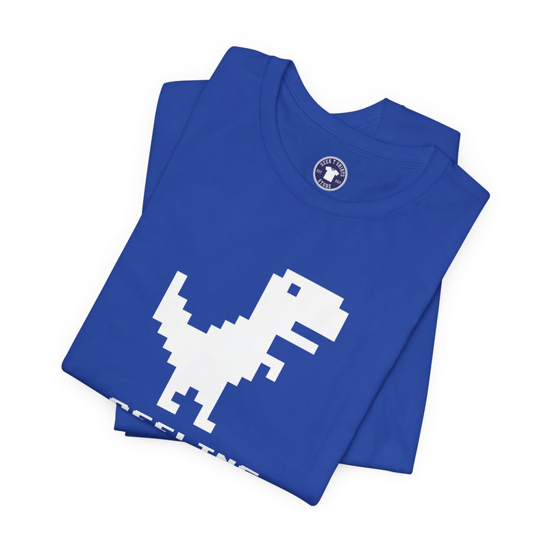 Offline - Pixelated Dinosaur Error Message - Premium Unisex Crewneck T-Shirt
