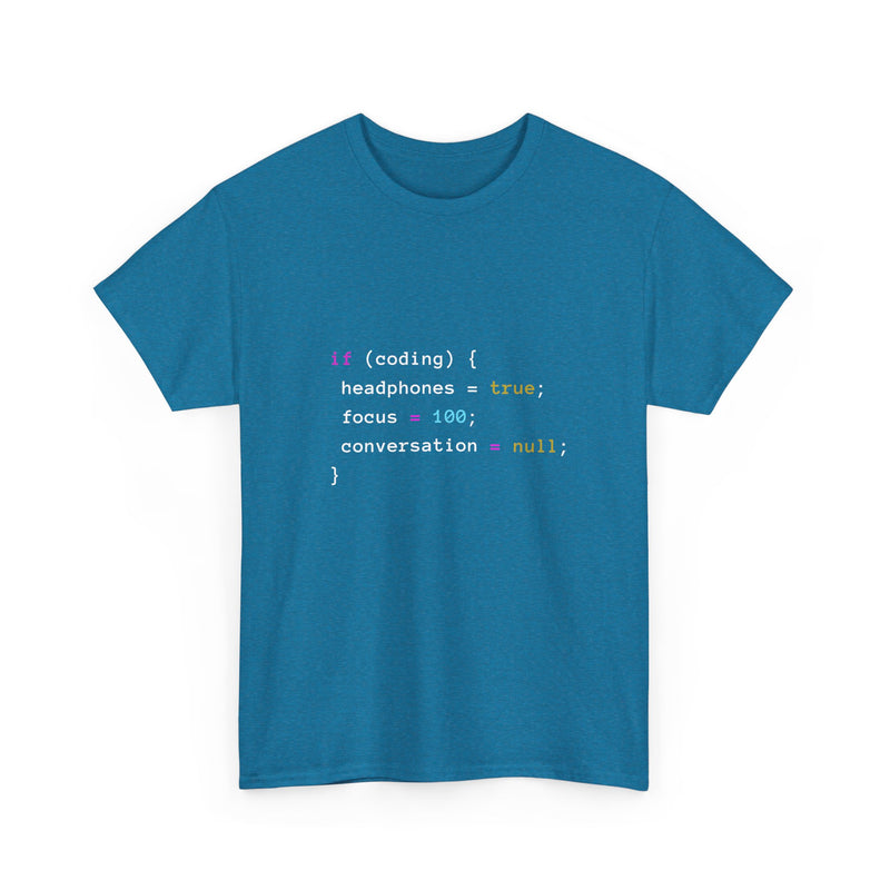 Coding Humor T-Shirt, Programmer Gift Tee, Geek T-Shirt, Nerd Shirt, Tech Lover Apparel, Developer Humor Shirt, Coder Present, Focus Tee
