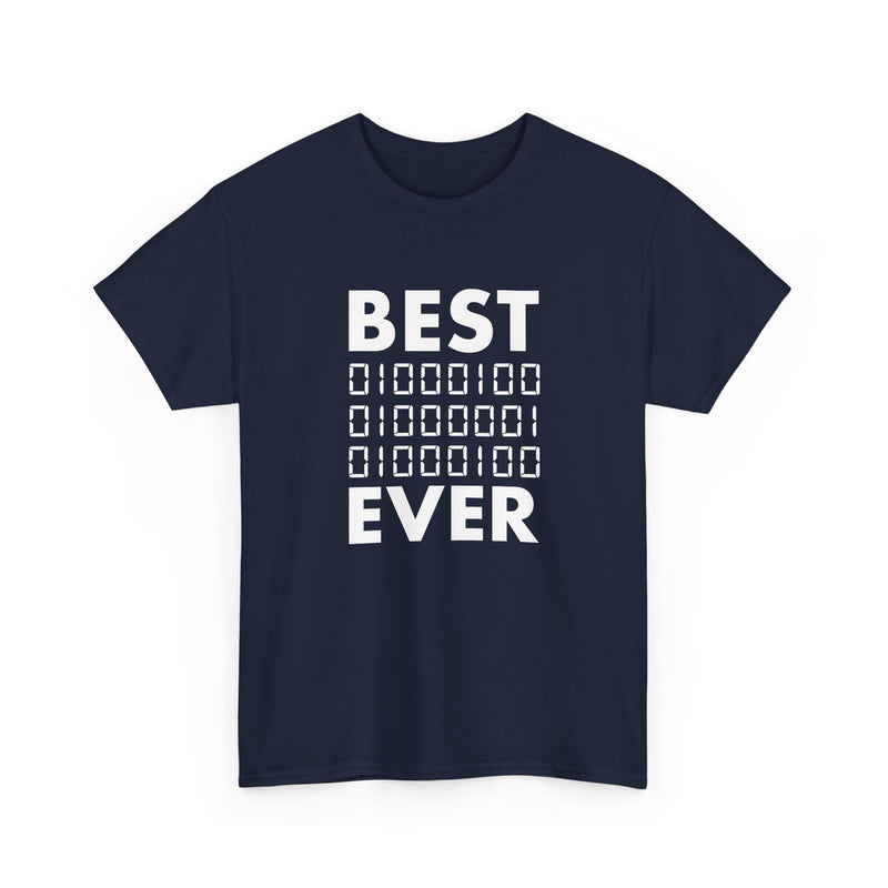 Best Dad Ever In Binary Code -  Unisex Regular Crewneck T-Shirt
