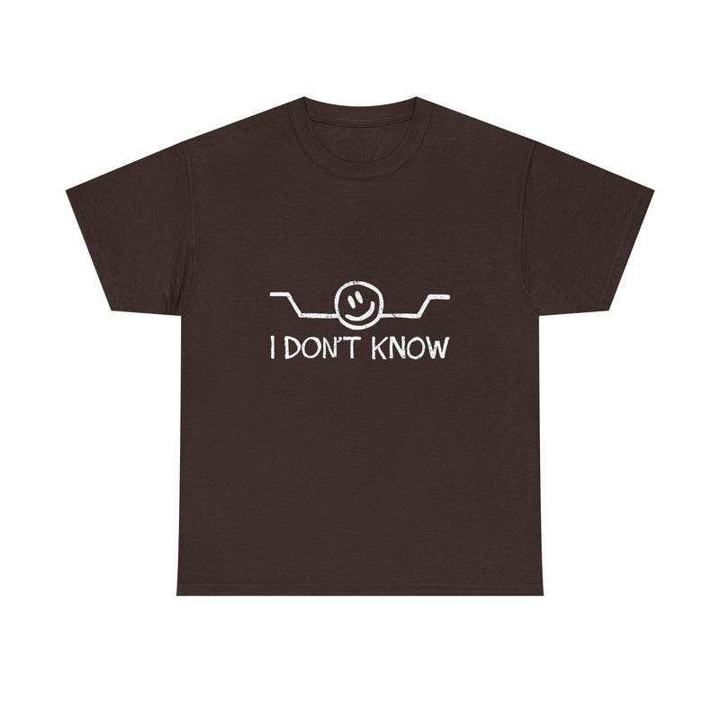 I Don’t Know T-Shirt, Funny Geek T-Shirt, Nerd Shirt, Sarcastic Humor Tee, Casual Graphic Top, Quirky Gift Idea, Minimalist Design Tee