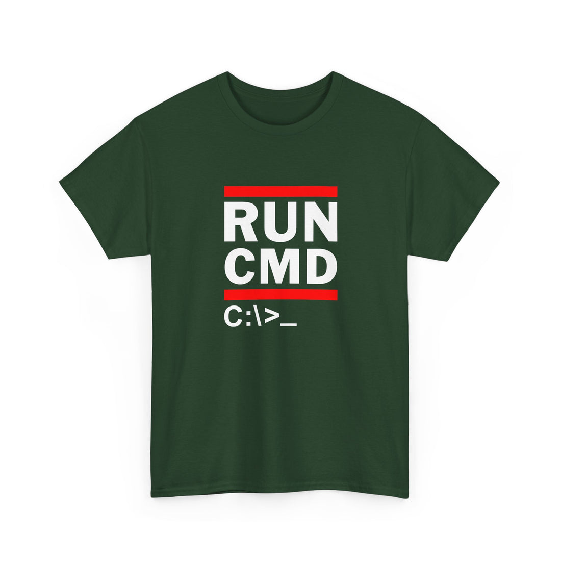 Run Cmd C - It Shirt - Funny Coder Shirt - Ms-Dos - Regular Unisex Crewneck T-Shirt