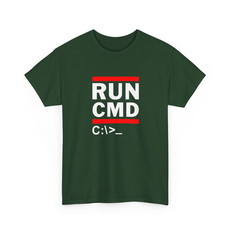 Run Cmd C - It Shirt - Funny Coder Shirt - Ms-Dos - Regular Unisex Crewneck T-Shirt