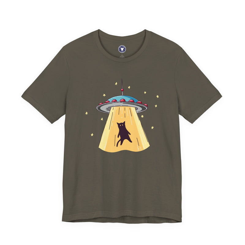 Cat Ufo Abduction - Ufo Shirt - Premium Unisex Crewneck T-Shirt