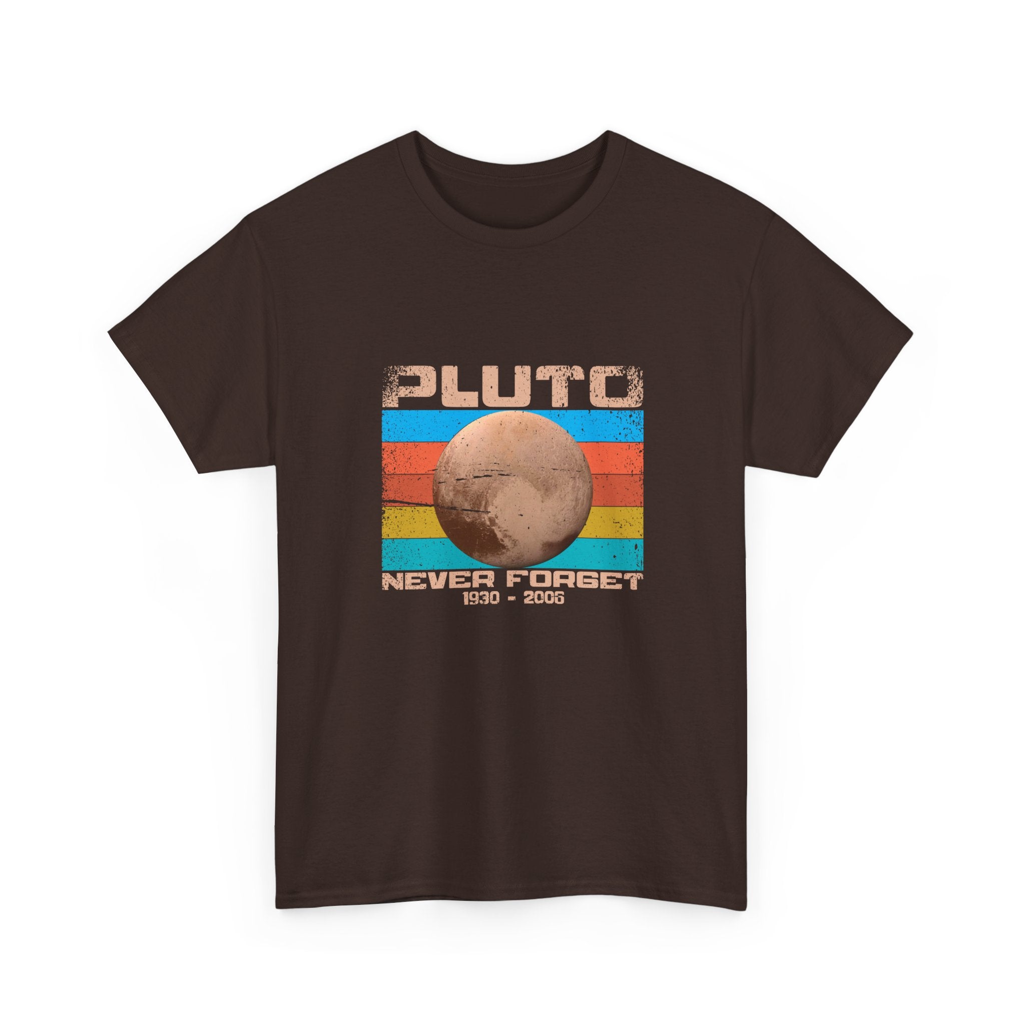 Pluto Never Forget - Geek Shirt - Funny Science Shirt -  Unisex Crewneck T-Shirt