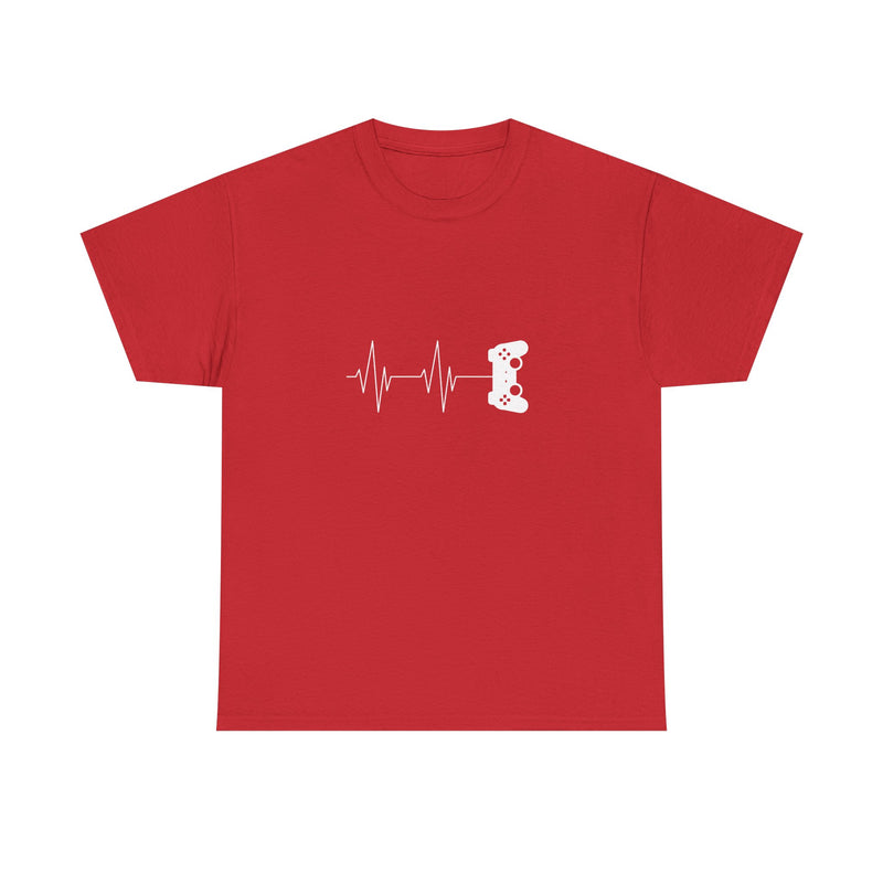 Heartbeat Video Game Controller T-Shirt, Gamer Shirt, Geek T-Shirt, Nerd Shirt, Video Game Lover Gift, Gaming Pulse Tee, Fun Gamer Apparel