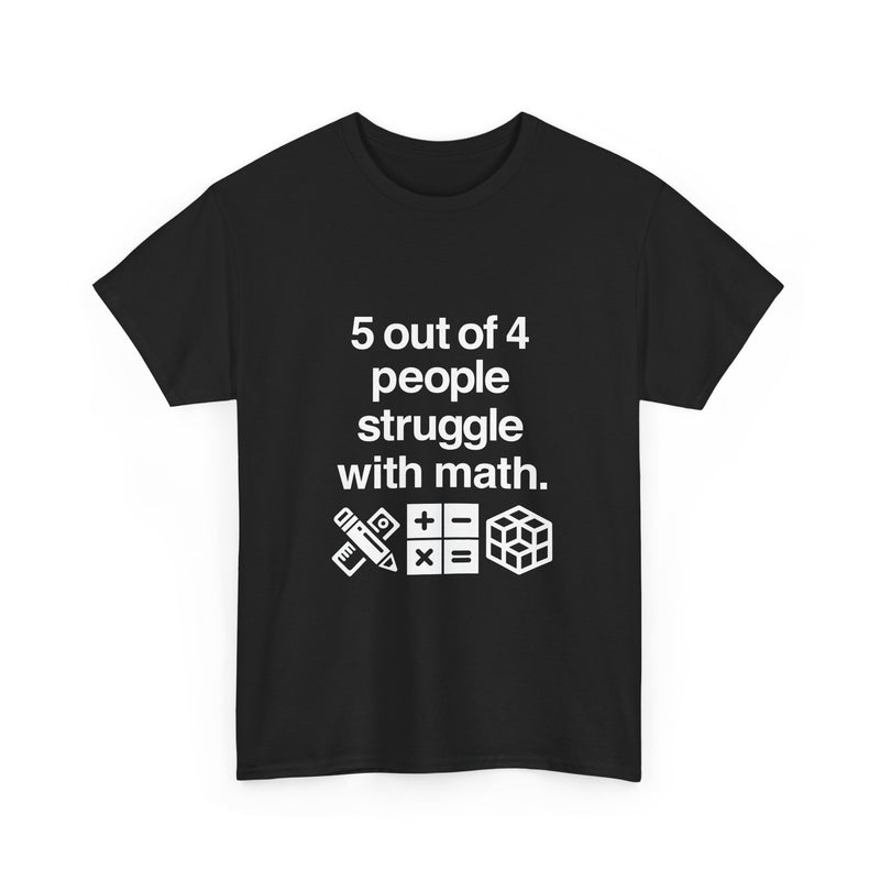 Funny Math Humor T-Shirt, Geek T-Shirt, Nerd Shirt, Math Joke Tee, STEM Gift, Geeky Apparel, Math Struggle Laugh, Puzzle Lover Shirt