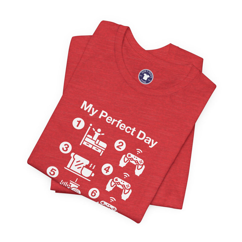 My Perfect Day Gaming - Premium Unisex Crewneck T-Shirt