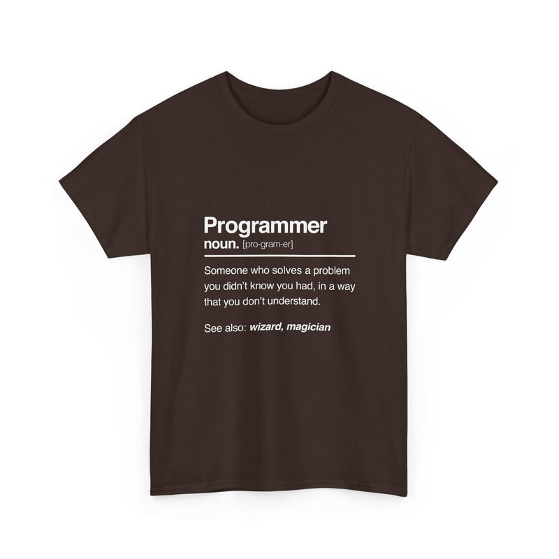 Programmer Definition T-shirt, Geek T-Shirt, Nerd Shirt, Coding Humor Tee, IT Gift, Tech Lover Apparel, Funny Programmer Shirt