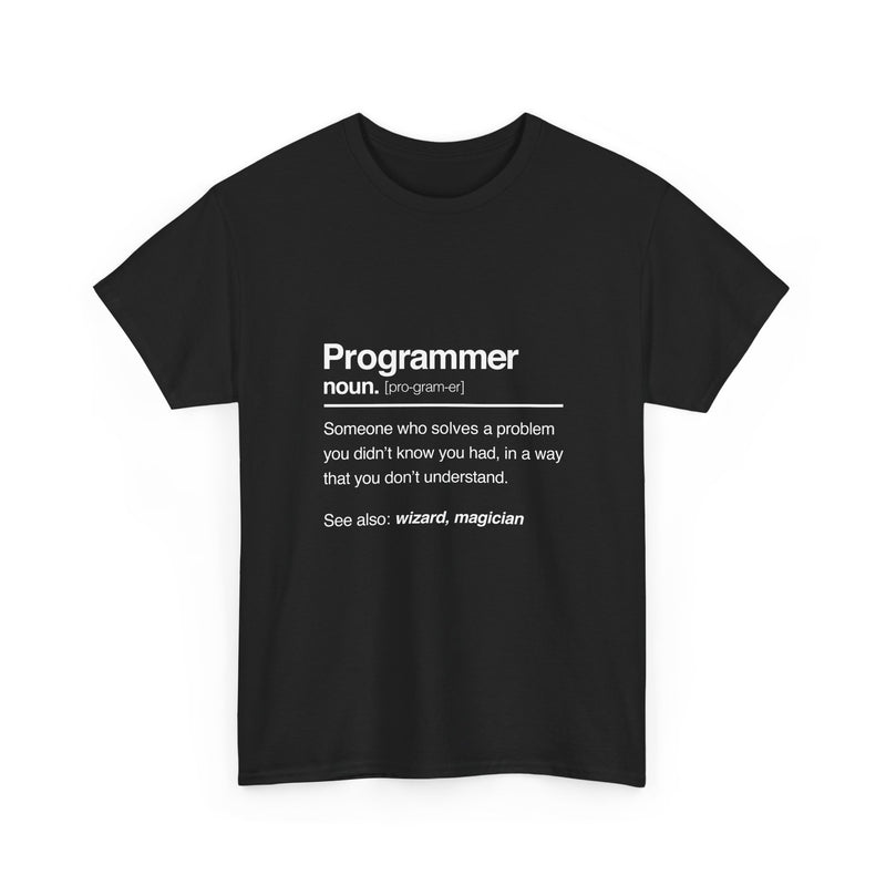 Programmer Definition T-shirt, Geek T-Shirt, Nerd Shirt, Coding Humor Tee, IT Gift, Tech Lover Apparel, Funny Programmer Shirt