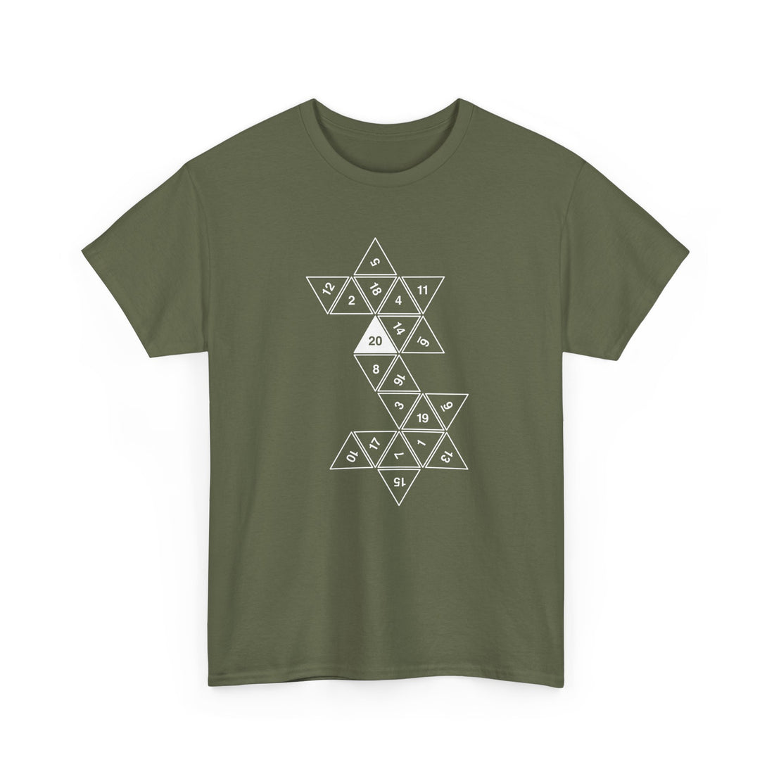 20 Sided Roll Playing Die - Regular Unisex Crewneck T-Shirt