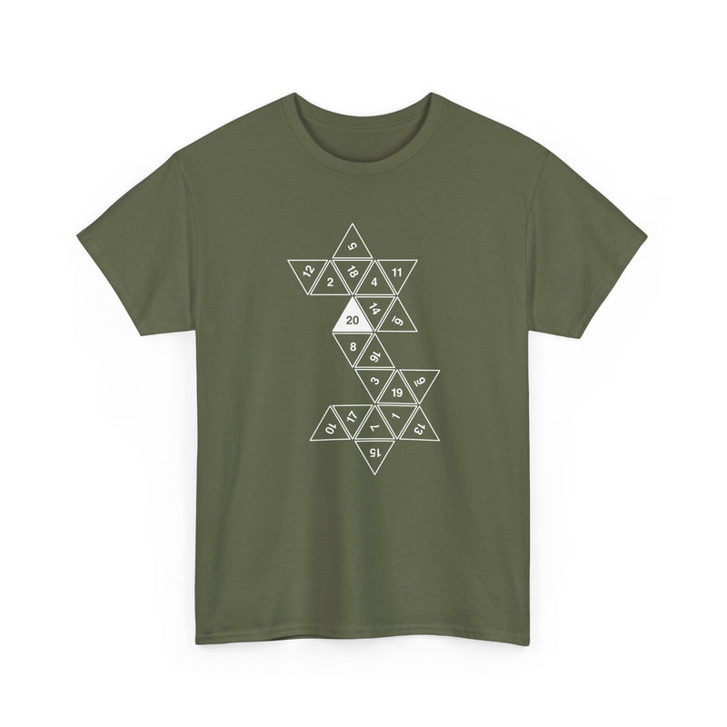 20 Sided Roll Playing Die - Regular Unisex Crewneck T-Shirt