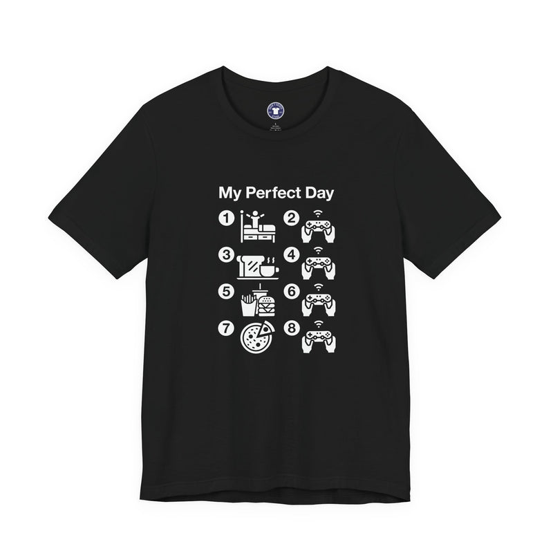 My Perfect Day Gaming - Premium Unisex Crewneck T-Shirt