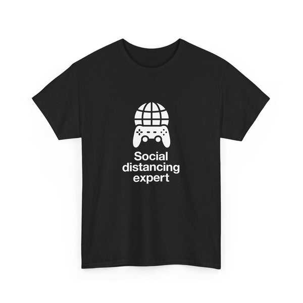 Social Distancing Expert T-Shirt, Gamer Tee, Video Game Controller Shirt, Geek T-Shirt, Nerd Shirt, Social Gamer Gift, Online Gaming Apparel