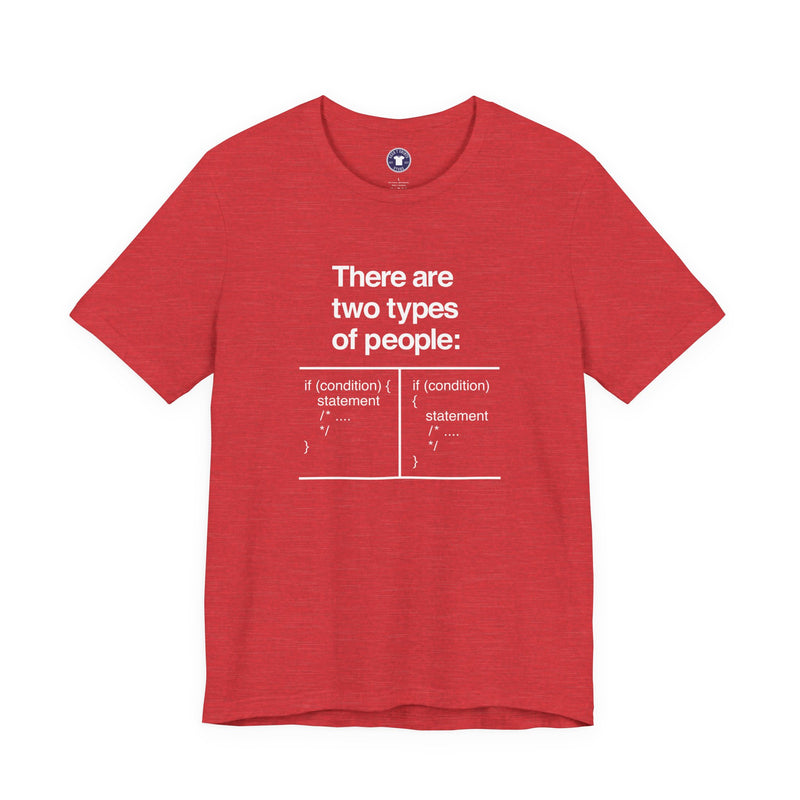 There Are Two Types Of People - Code Shirt - Premium Unisex Crewneck T-Shirt