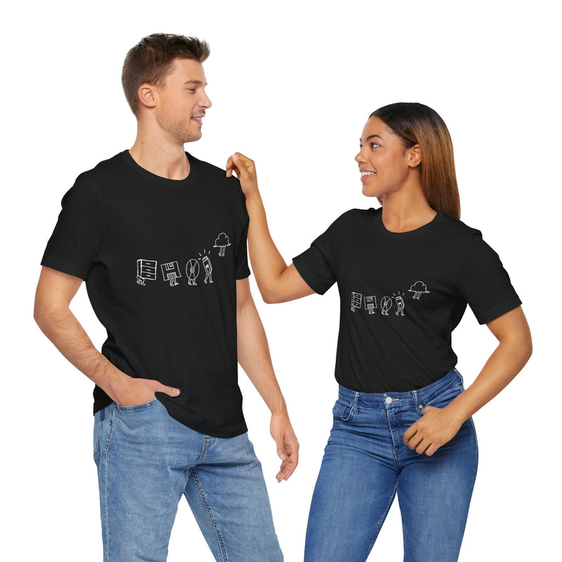 Computer Storage Evolution Cloud - It Coding - Regular Unisex Crewneck T-Shirt