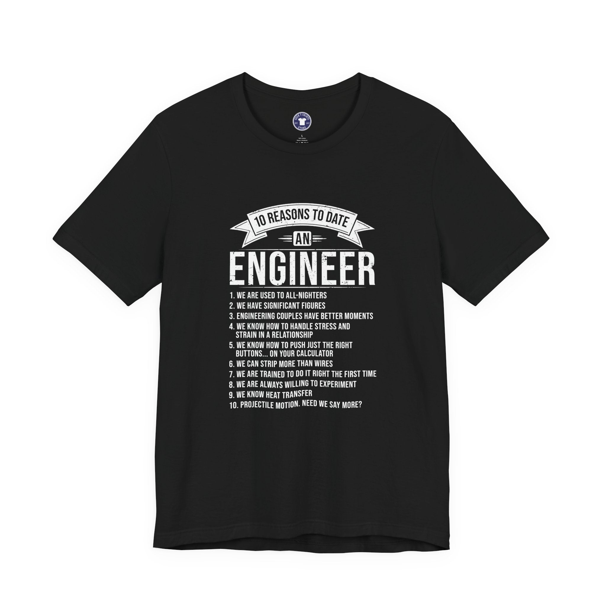 10 Reasons To Date An Engineer Funny Engineering - Premium Unisex Crewneck T-Shirt