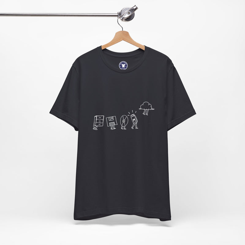 Computer Storage Evolution Cloud - It Coding - Regular Unisex Crewneck T-Shirt