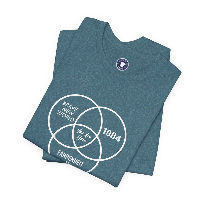 You Are Here - Dystopian Books - Premium Unisex Crewneck T-Shirt
