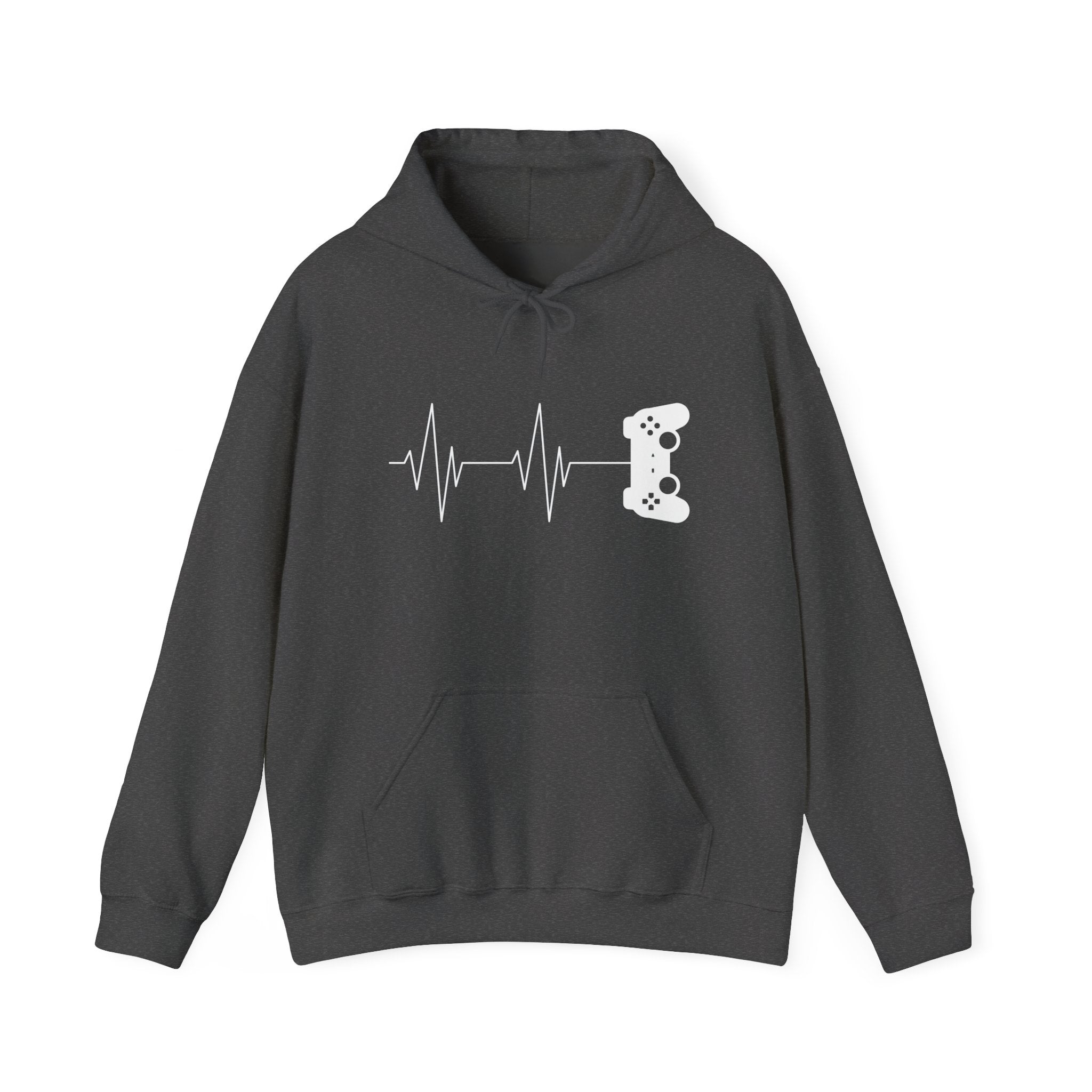 Gamer Heartbeat - Video Gaming Addict Hoodie - Unisex Hooded Sweatshirt